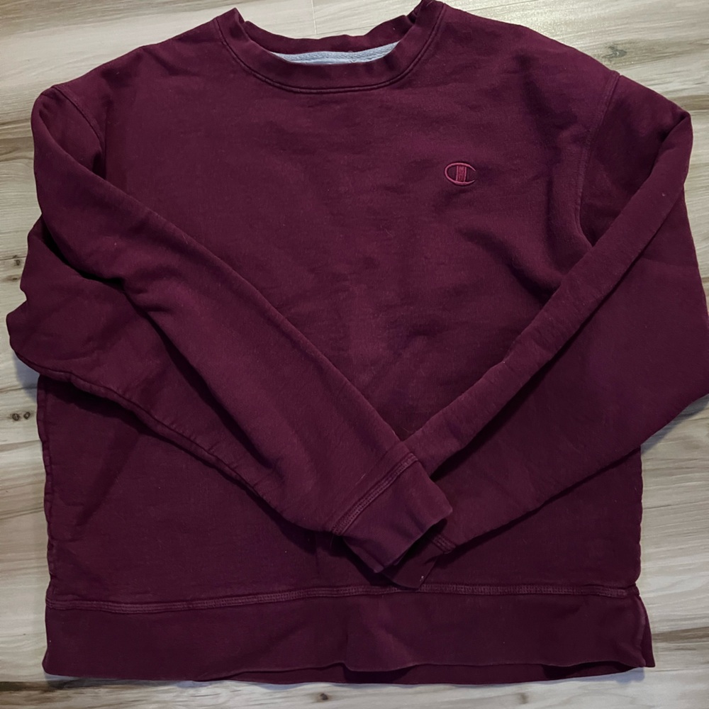 Champion Burgundy Sweatshirt with Logo